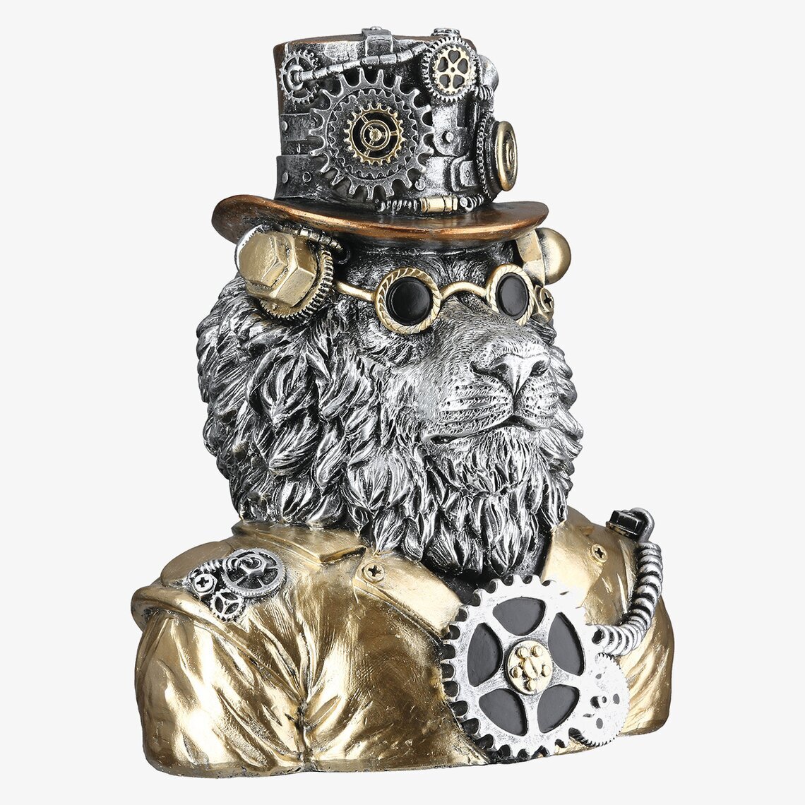 Byst Lejon Steampunk Silver Guld Gilde Byster