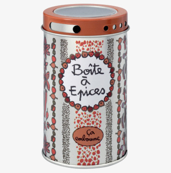 Bild av stilren och funktionell plåtburk för kryddor