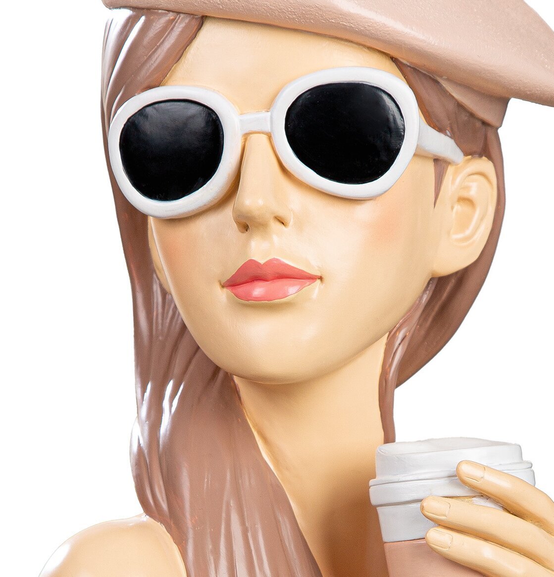 Figur Dam Lady Adeline Med Kaffe Gilde Statyer, statyetter, figuriner för inomhusbruk eller altaner Ballerinor
