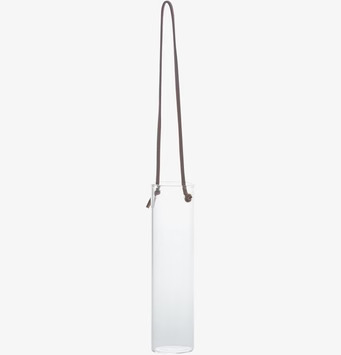 Hängvas Med Läderband ERNST från Ernst i klart glas och läder