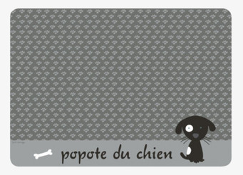 Underlägg Hund Grå från Derriére la porte med tassmönster