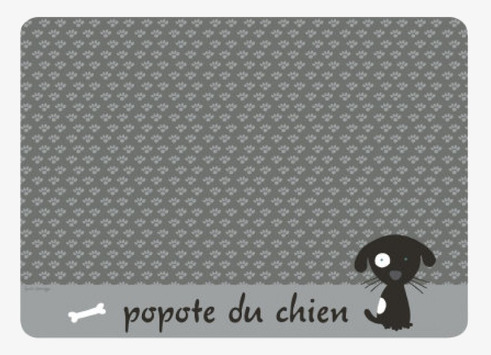 Underlägg Hund Grå från Derriére la porte med tassmönster