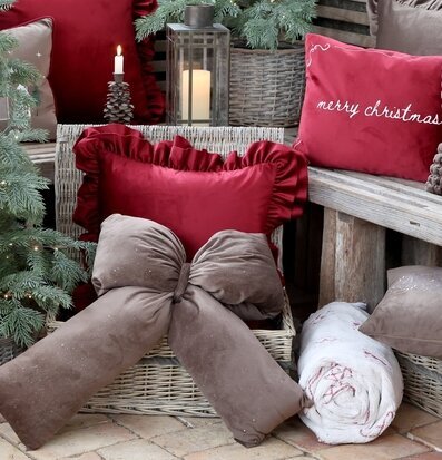 Rosett Sammet med Glitter Mocca Chic Antique Övrig prydnad/dekoration för inredning innemiljö