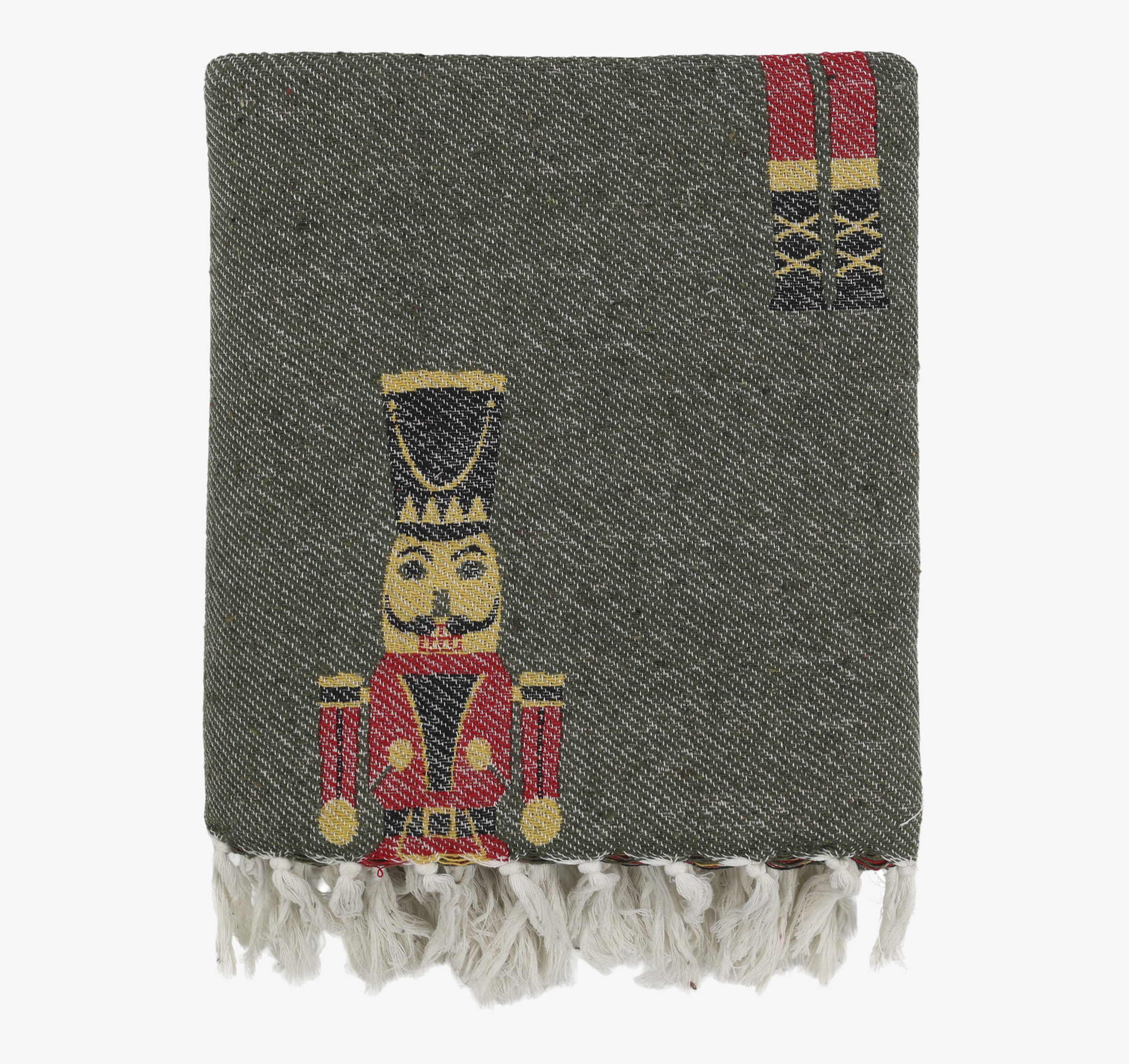 Aix Pläd Nötknäppare Olivgrön Chic Antique Täcken, filtar, plädar och överkast Filtar Plädar Överkast