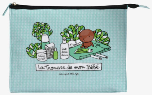 Necessär Baby Blå från Derriére la porte med illustration