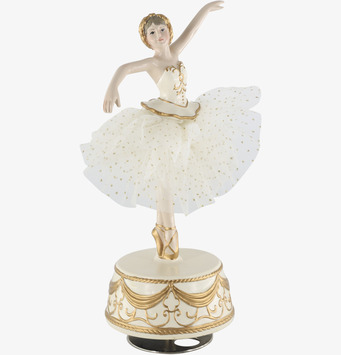 Speldosa Ballerina med Tyllkjol Antik Creme Chic Antique Övrig prydnad/dekoration för inredning innemiljö