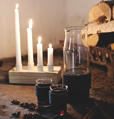 Kaffeglas Med Filtomslag, 2-pack från Ernst i rustik miljö