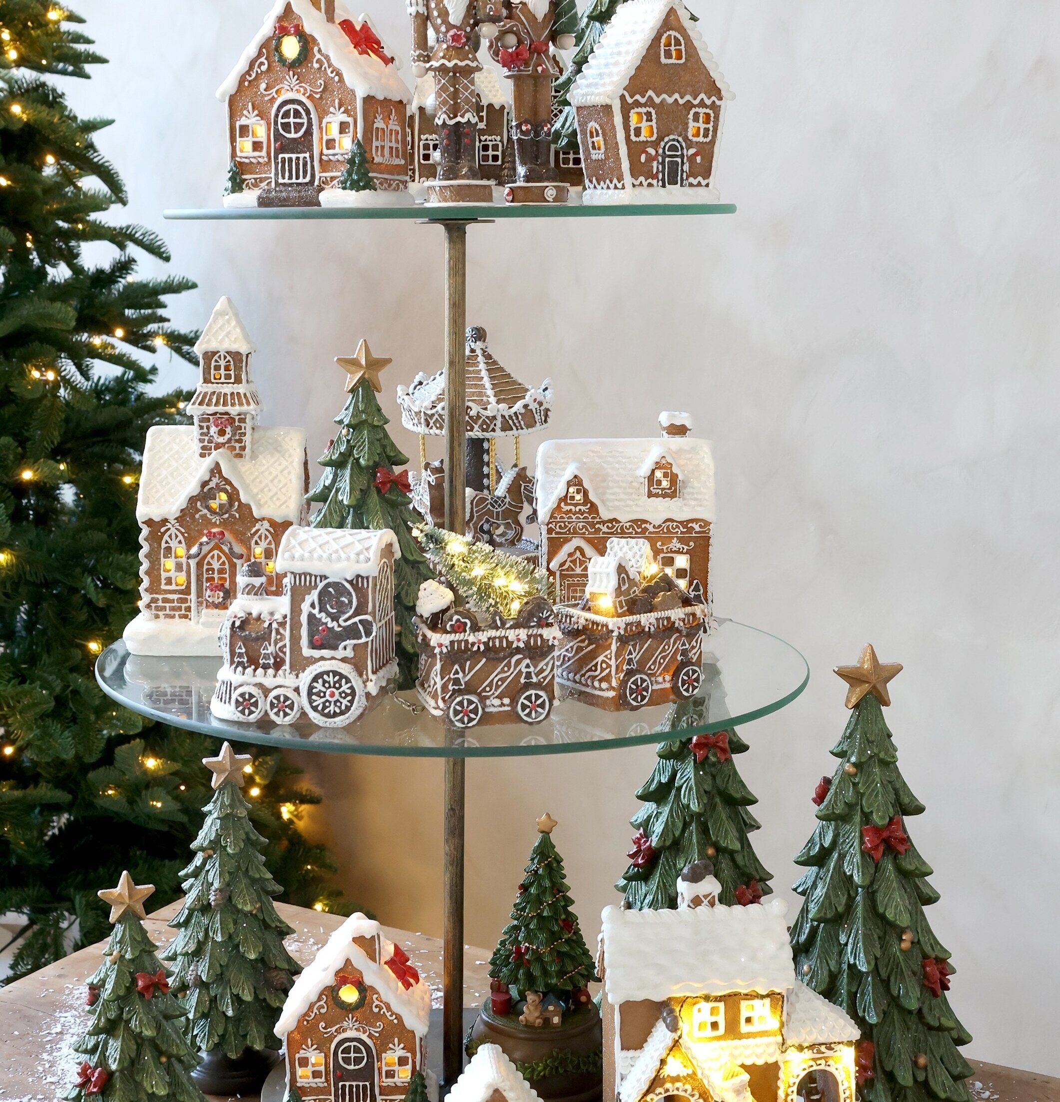 Noël Pepparkakshus LED Mocca 17 cm Chic Antique Övrig prydnad/dekoration för inredning innemiljö