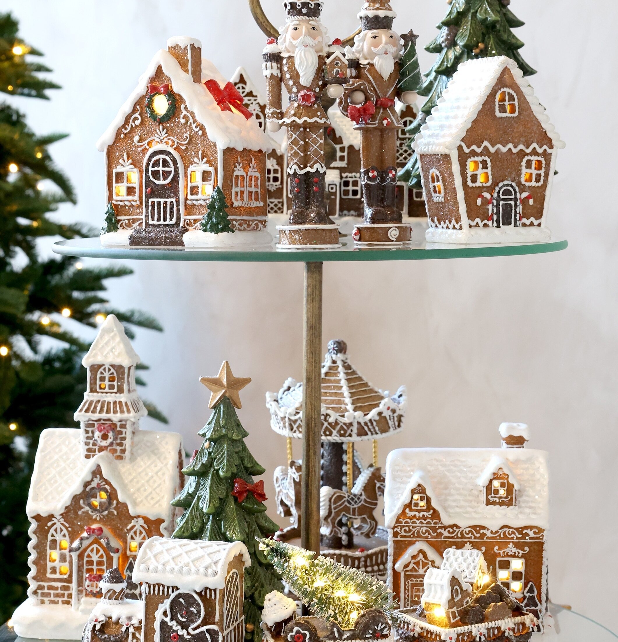 Noël Pepparkakskyrka LED Mocca 23 cm Chic Antique Övrig prydnad/dekoration för inredning innemiljö