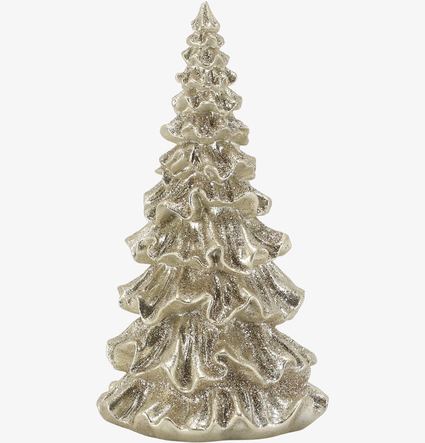 Julgran med Glitter Champagne 15 cm Chic Antique Övrig prydnad/dekoration för inredning innemiljö
