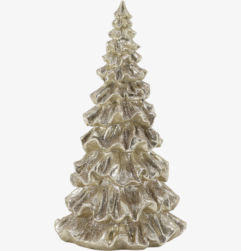 Julgran med Glitter Champagne 25 cm Chic Antique Övrig prydnad/dekoration för inredning innemiljö