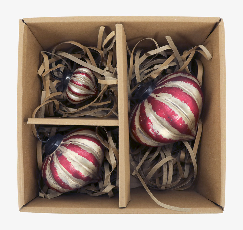 Julkulor i Ask 3-pack Cherry Champagne Ø11 cm Chic Antique Julgranshänge/julgransdekoration