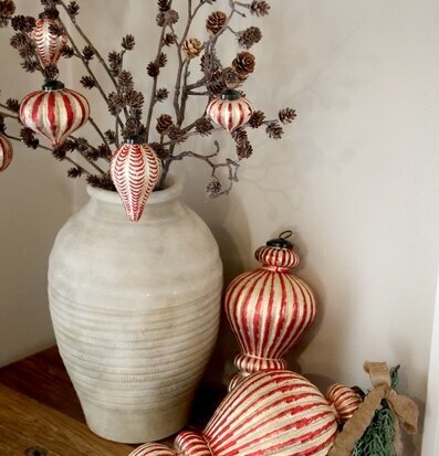 Julkulor i Ask 3-pack Cherry Champagne Ø11 cm Chic Antique Julgranshänge/julgransdekoration