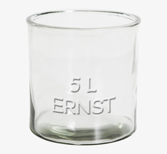 Glaskruka 5 Liter från Ernst, genomskinlig och cylindrisk