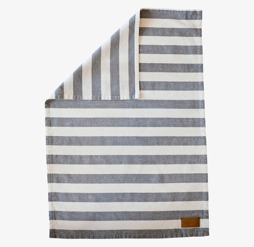 Kökshandduk Randig Grå från Ernst med horisontella ränder