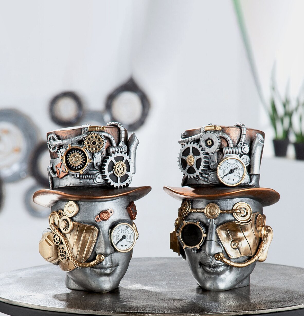 Byst Steampunk Kvinna Silver Gilde Byster