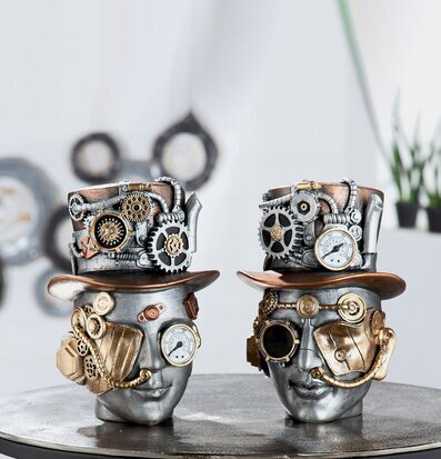Byst Steampunk Kvinna Silver Gilde Byster