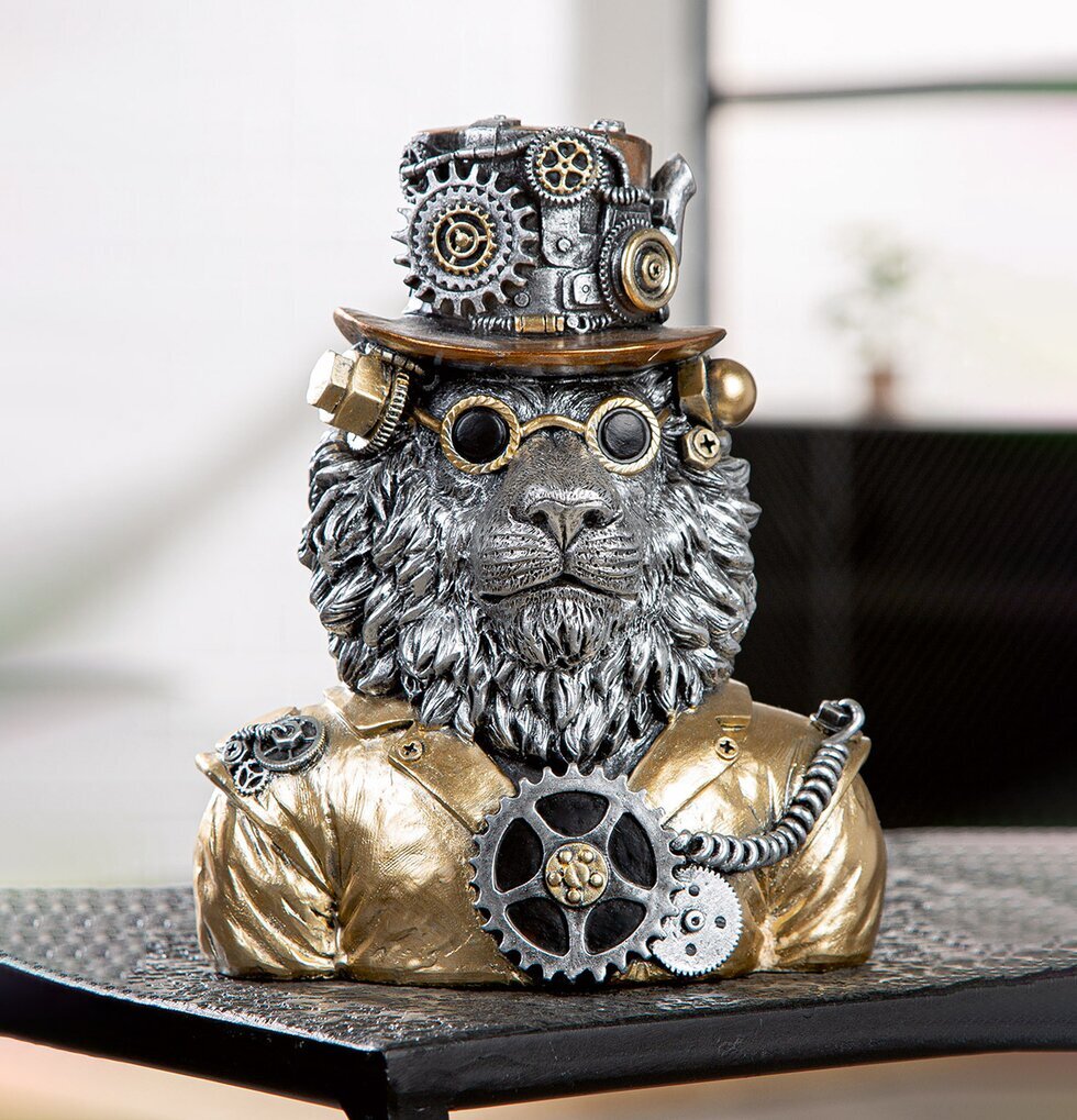 Byst Lejon Steampunk Silver Guld Gilde Byster