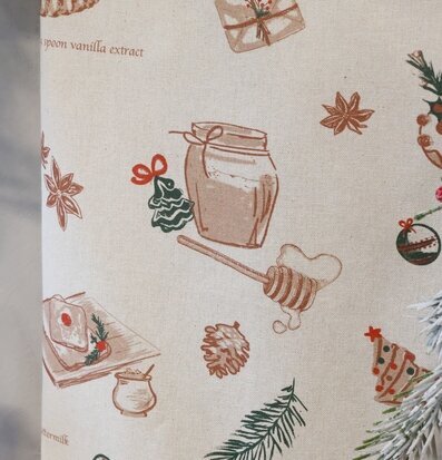 Aix Kökshandduk Julbakning Creme Chic Antique Kökshanddukar