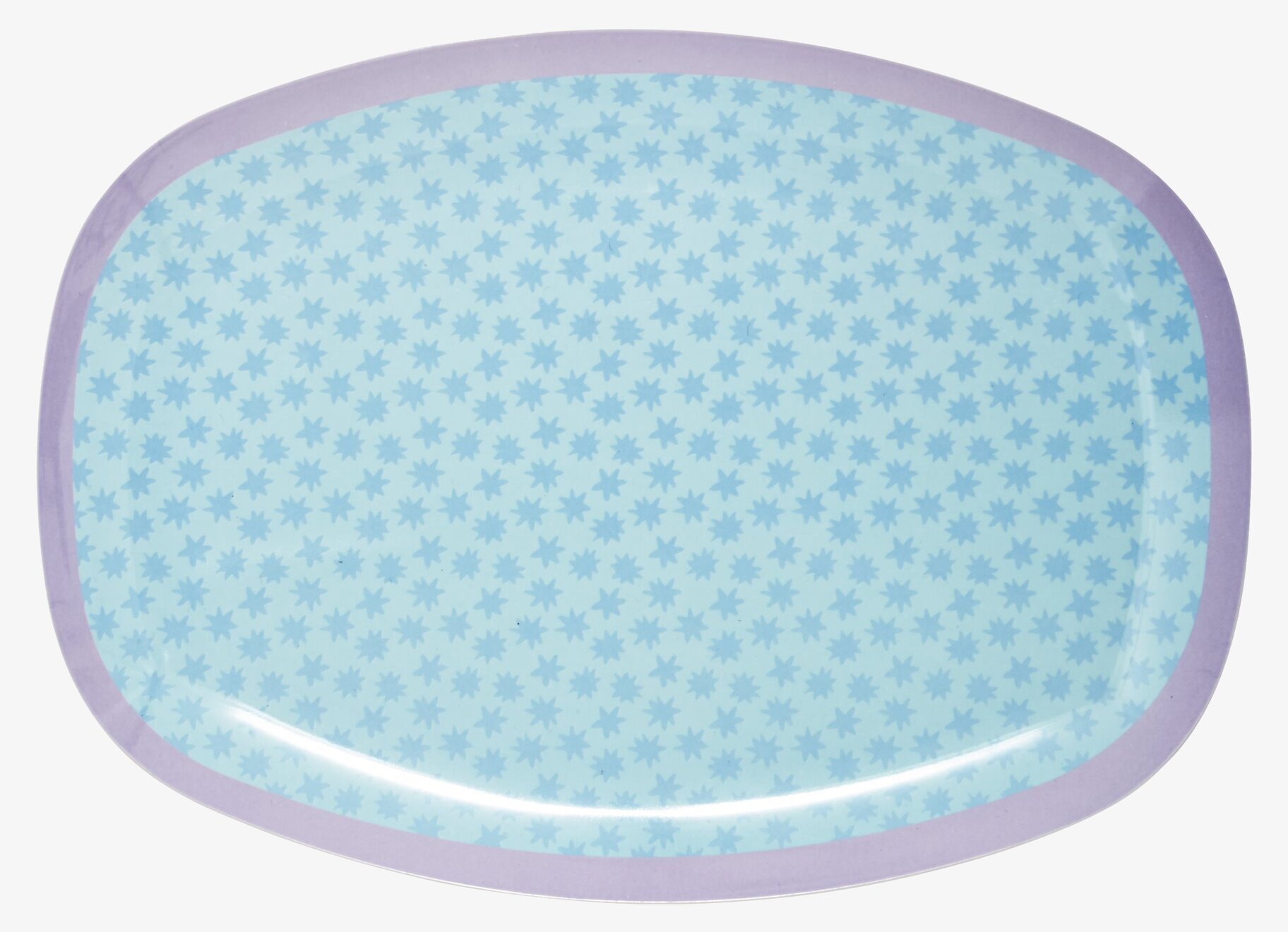 Tallrik Stardust Print från Rice med stjärnmönster och lila kant