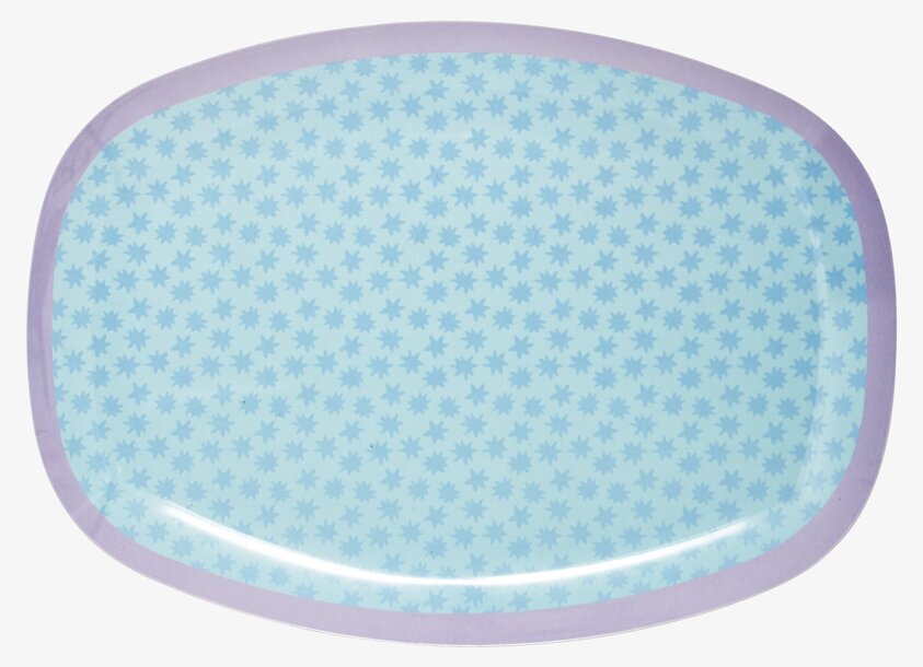 Tallrik Stardust Print från Rice med stjärnmönster och lila kant