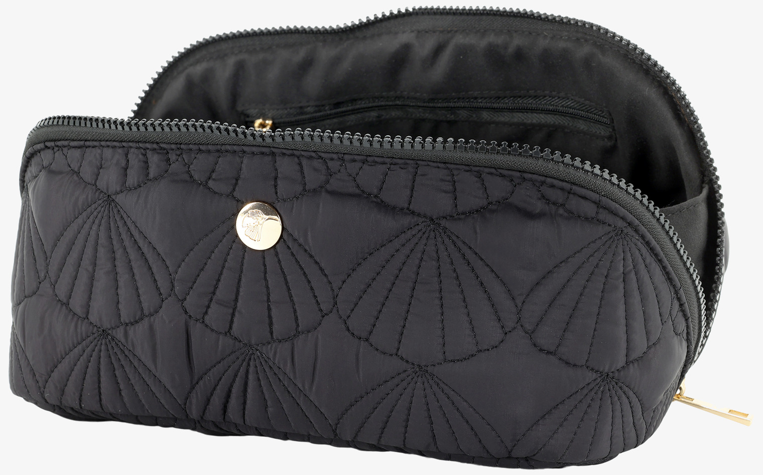 Necessär Quiltad Snäckmönster Svart Liten Chic Antique Necessärer och sminkväskor