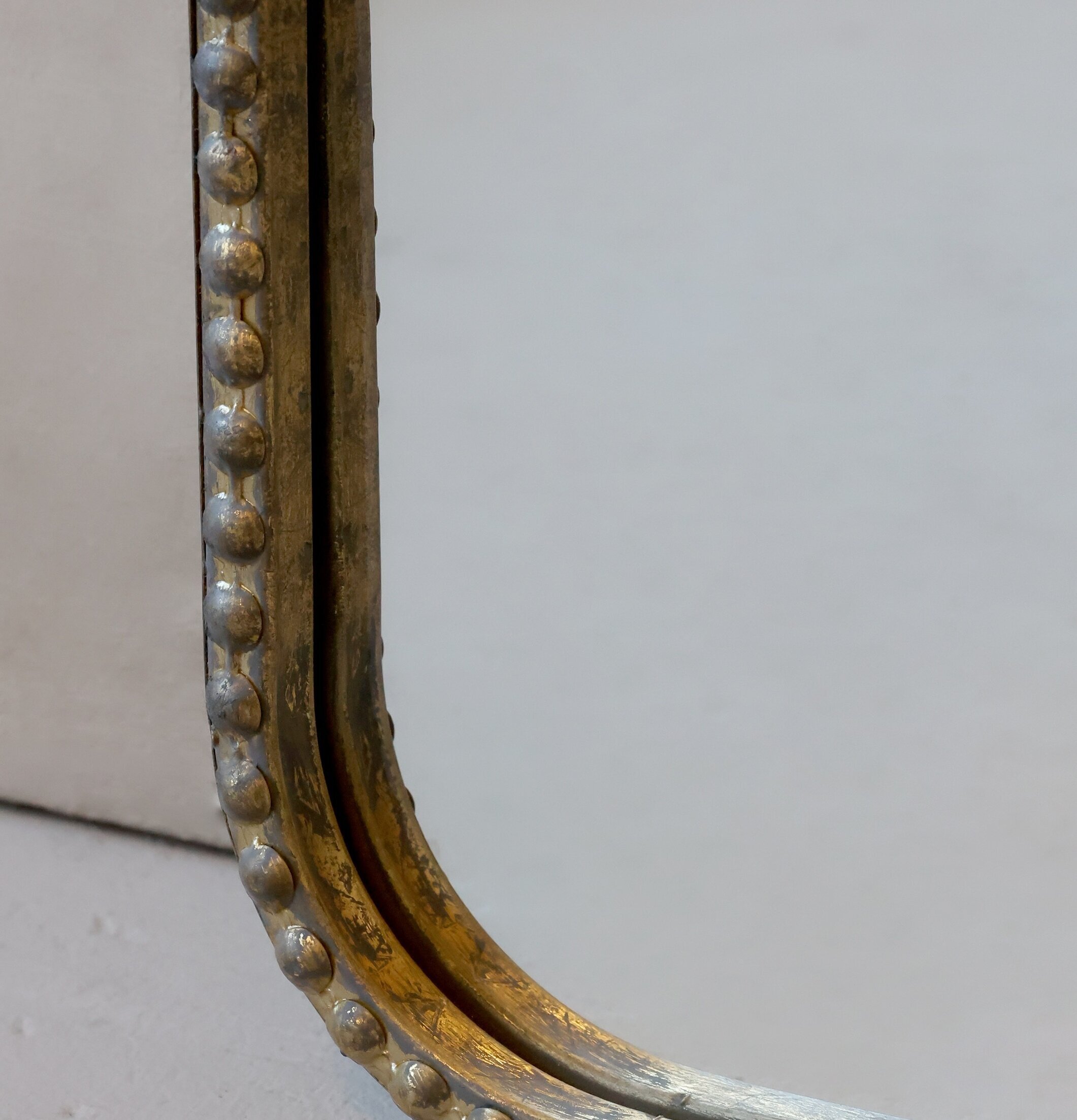 Väggspegel med Rosett Antik Mässing 95 cm Chic Antique Speglar Väggspeglar Stående speglar