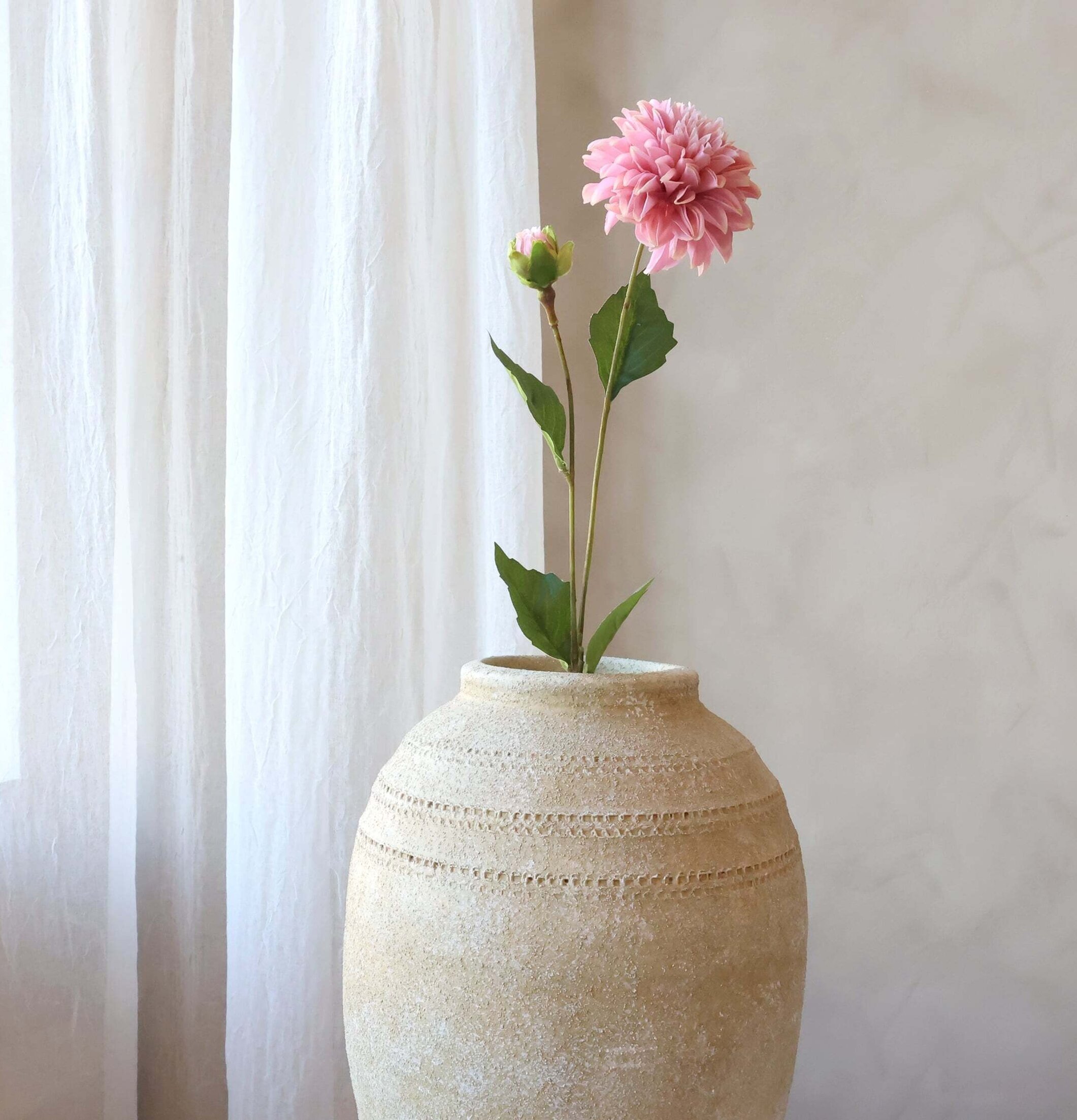 Fleur Dahlia Silk Touch Rosa 44 cm Chic Antique Konstväxter Konstblommor Plastväxter Plastblommor