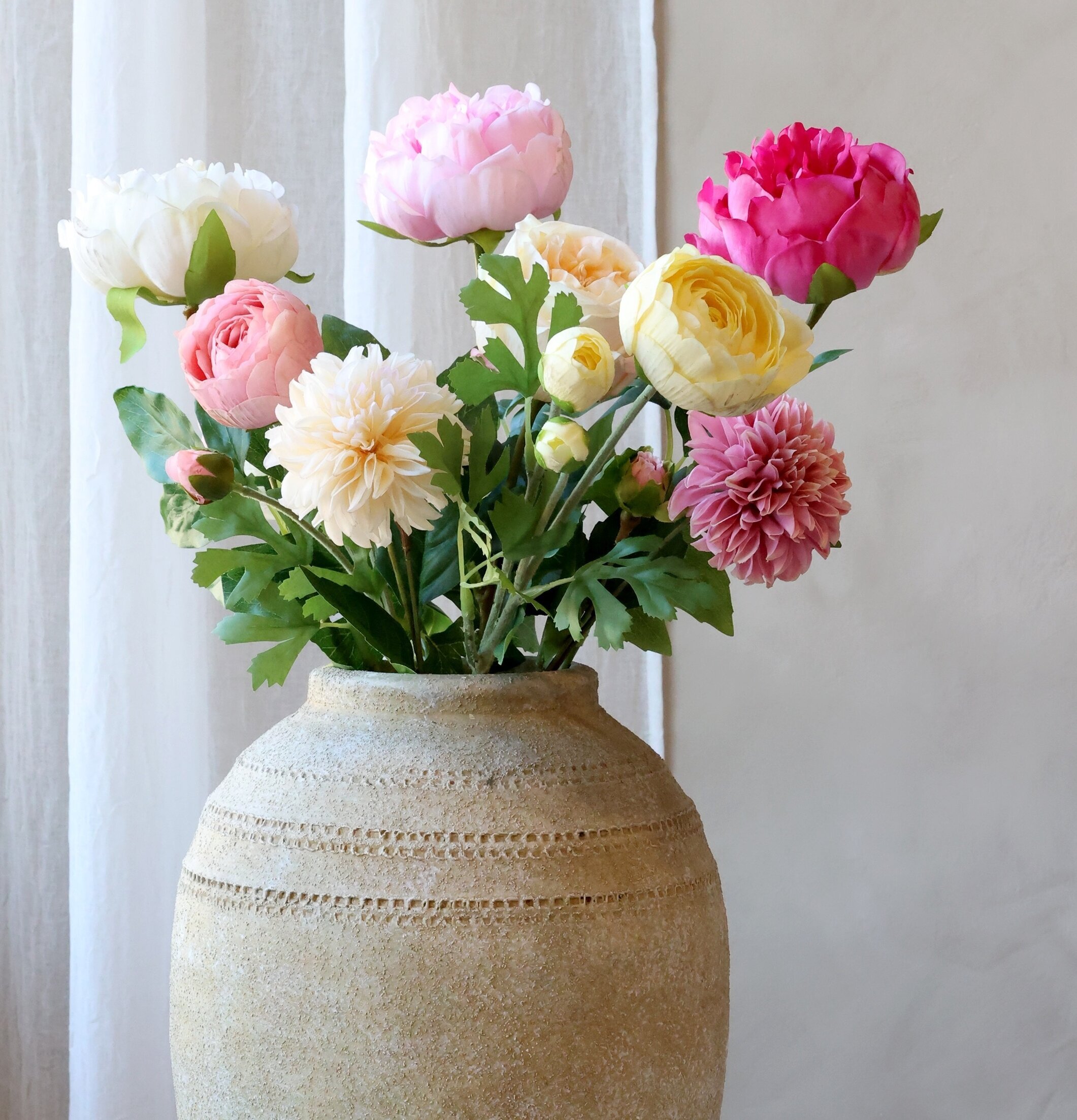 Fleur Dahlia Silk Touch Rosa 44 cm Chic Antique Konstväxter Konstblommor Plastväxter Plastblommor