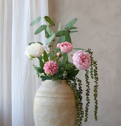 Fleur Dahlia Silk Touch Rosa 44 cm Chic Antique Konstväxter Konstblommor Plastväxter Plastblommor