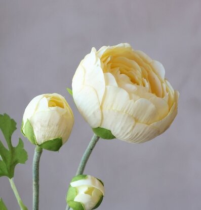 Fleur Ranunkel Silk Touch Melon 52 cm Chic Antique Konstväxter Konstblommor Plastväxter Plastblommor