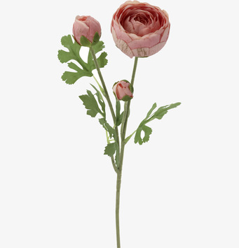 Fleur Ranunkel Silk Touch Rosa 52 cm Chic Antique Konstväxter Konstblommor Plastväxter Plastblommor
