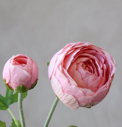 Fleur Ranunkel Silk Touch Rosa 52 cm Chic Antique Konstväxter Konstblommor Plastväxter Plastblommor
