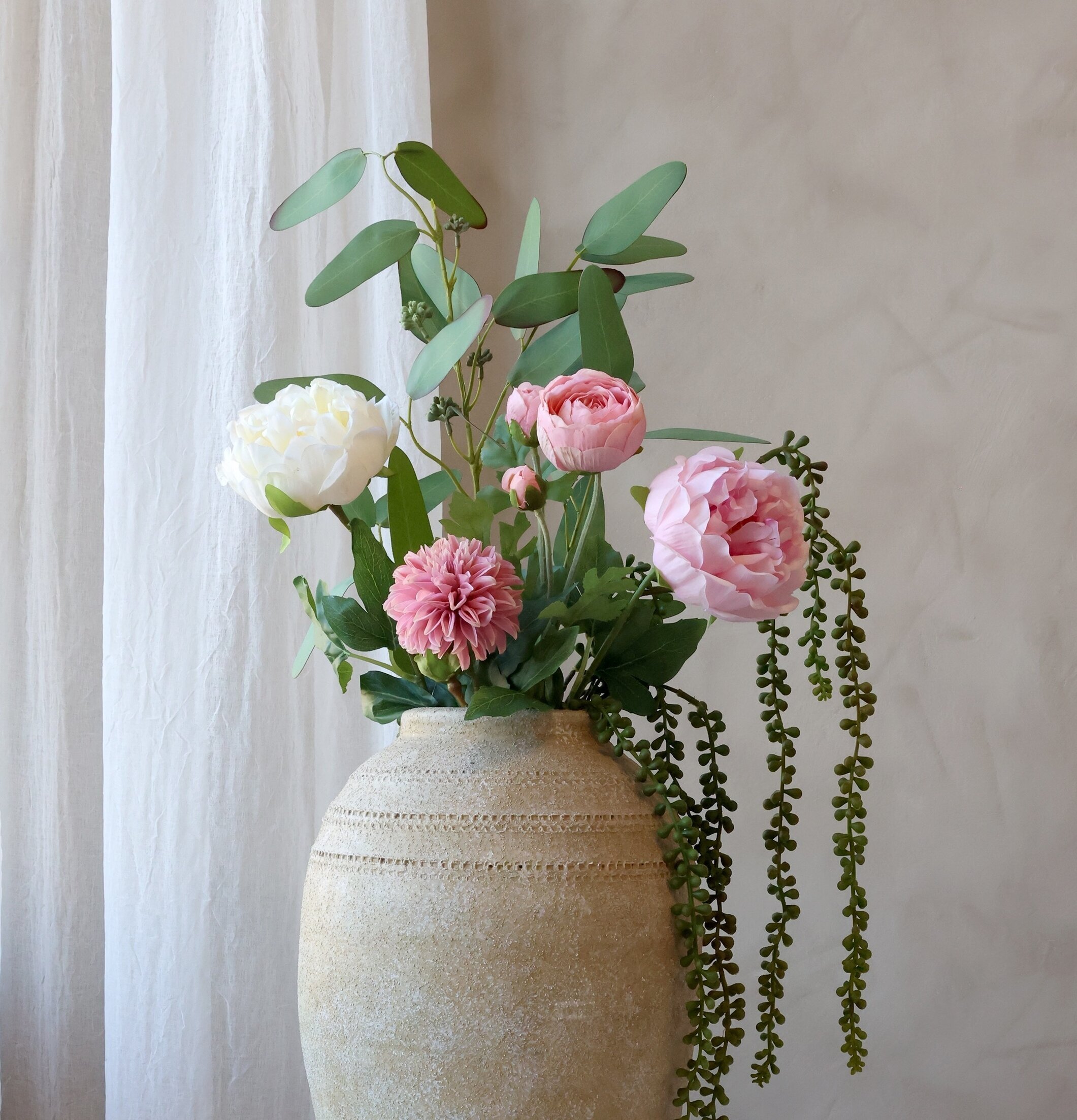 Fleur Ranunkel Silk Touch Rosa 52 cm Chic Antique Konstväxter Konstblommor Plastväxter Plastblommor