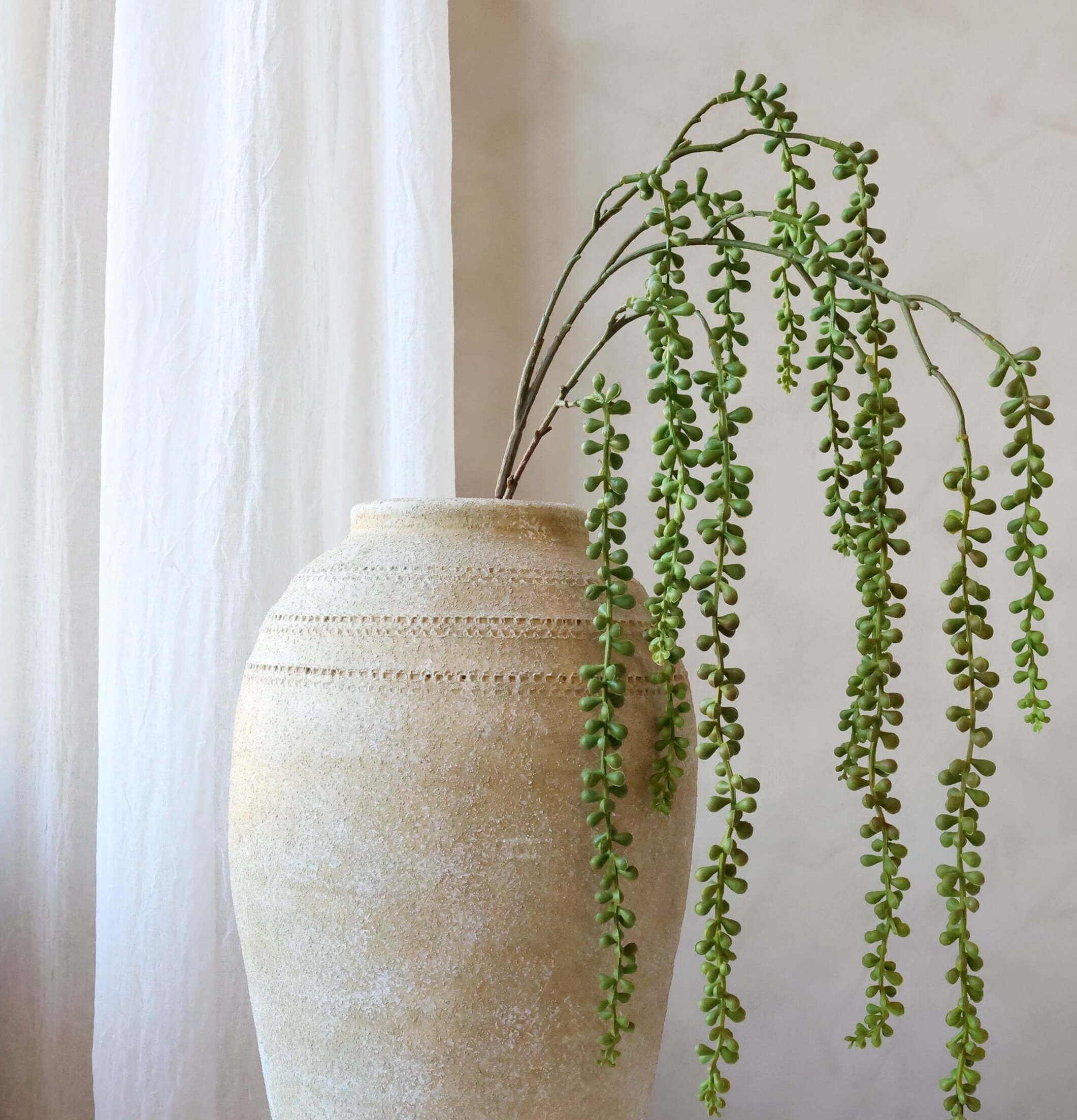Fleur Pärlband Silk Touch Grön 112 cm Chic Antique Konstväxter Konstblommor Plastväxter Plastblommor
