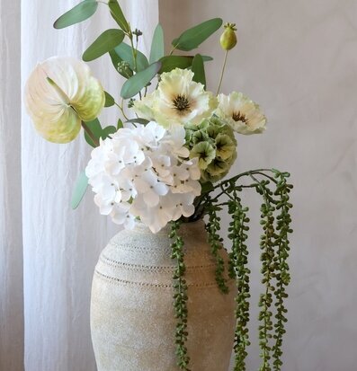 Fleur Pärlband Silk Touch Grön 112 cm Chic Antique Konstväxter Konstblommor Plastväxter Plastblommor
