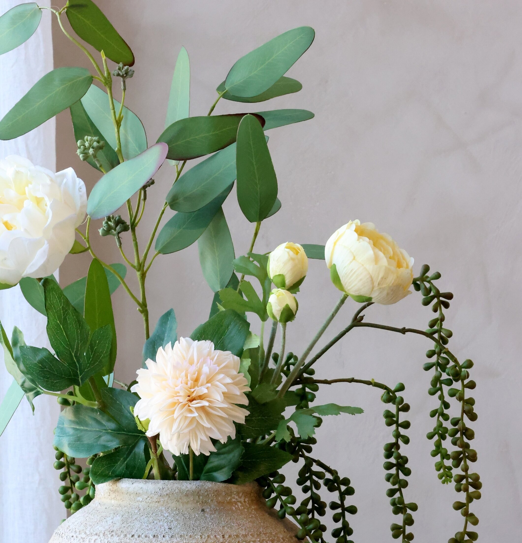 Fleur Pärlband Silk Touch Grön 112 cm Chic Antique Konstväxter Konstblommor Plastväxter Plastblommor