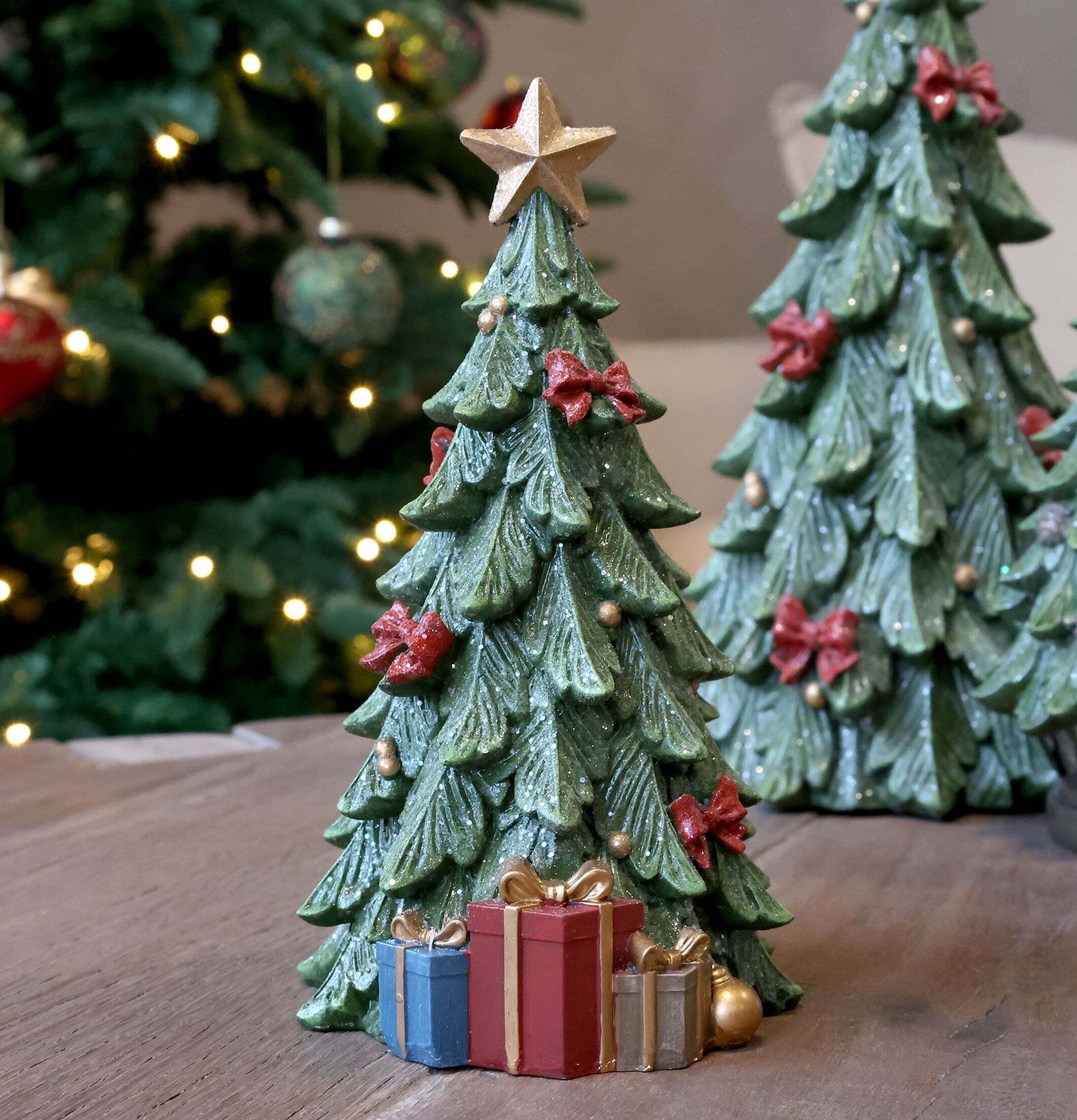 Noël Julgran med Paket Grön 20,5 cm Chic Antique Övrig prydnad/dekoration för inredning innemiljö