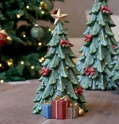 Noël Julgran med Paket Grön 20,5 cm Chic Antique Övrig prydnad/dekoration för inredning innemiljö