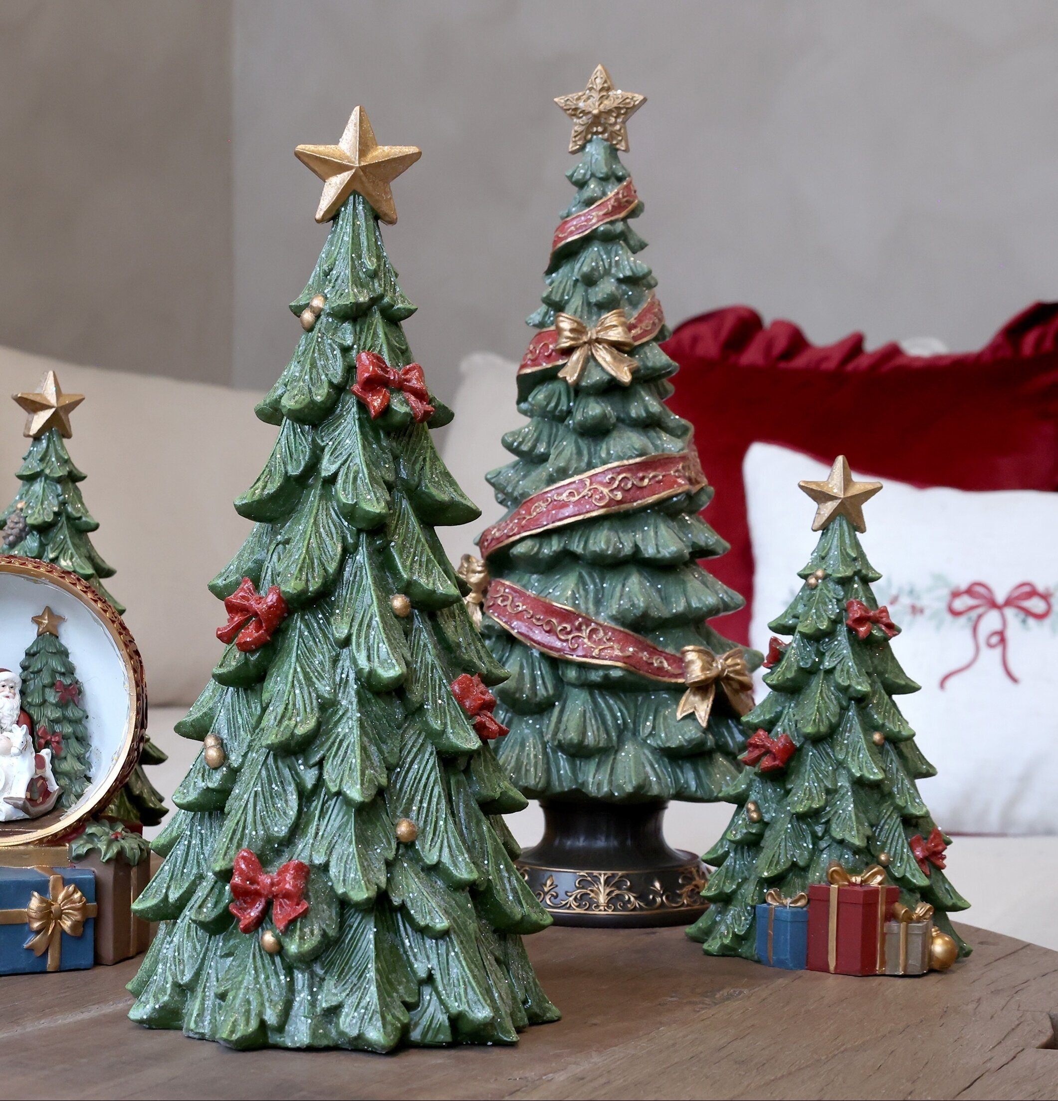 Noël Julgran med Paket Grön 20,5 cm Chic Antique Övrig prydnad/dekoration för inredning innemiljö
