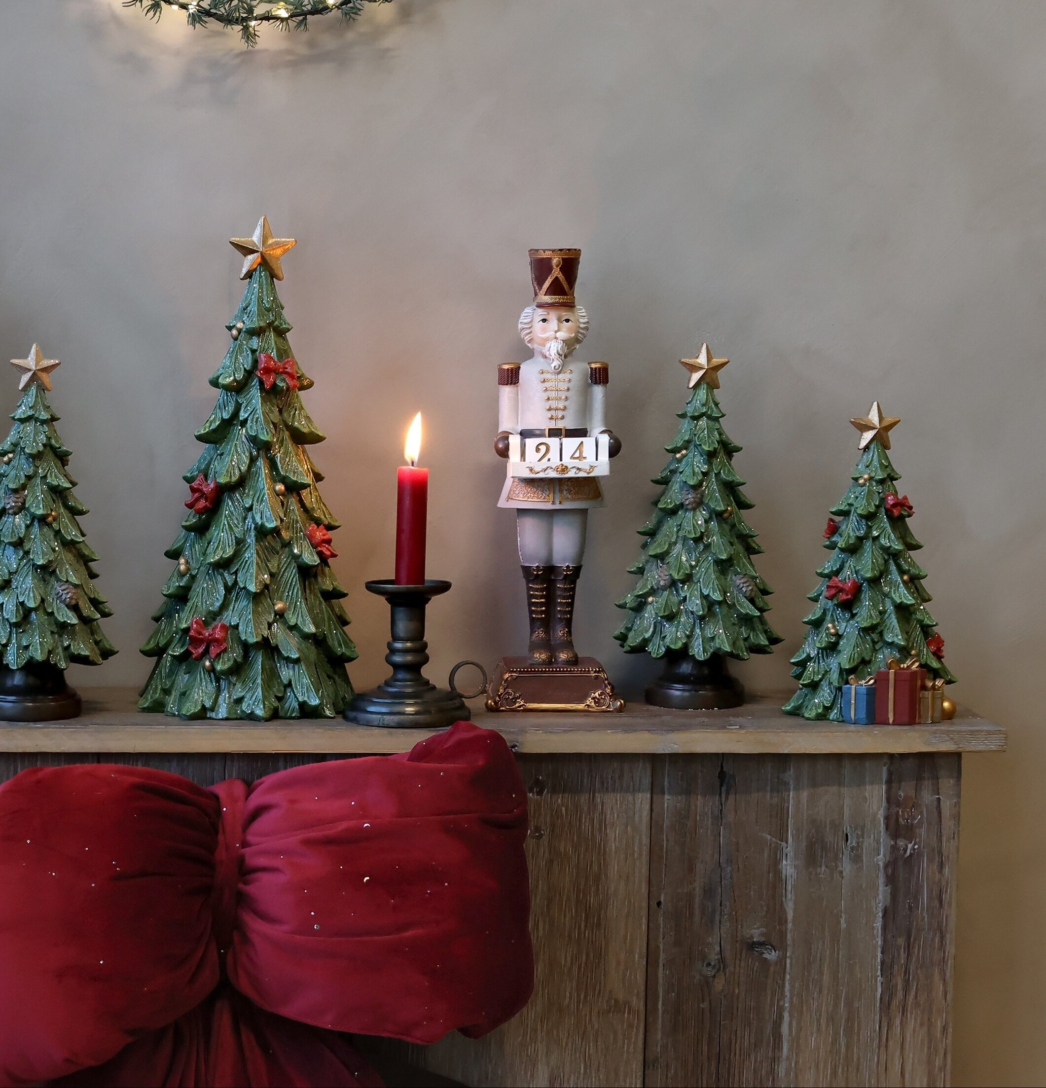 Noël Julgran med Paket Grön 20,5 cm Chic Antique Övrig prydnad/dekoration för inredning innemiljö