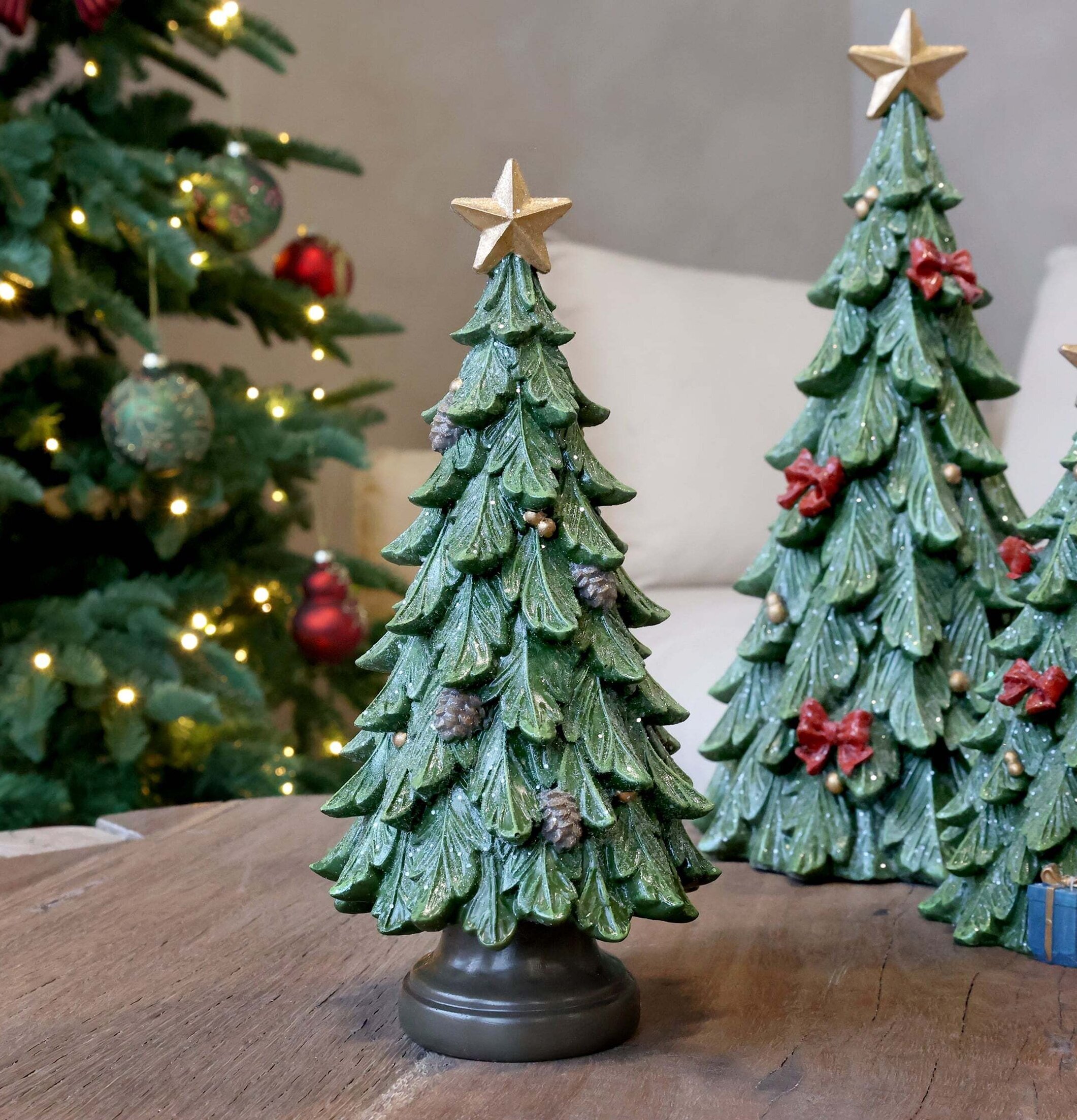 Noël Julgran med Kottar Grön 24 cm Chic Antique Övrig prydnad/dekoration för inredning innemiljö