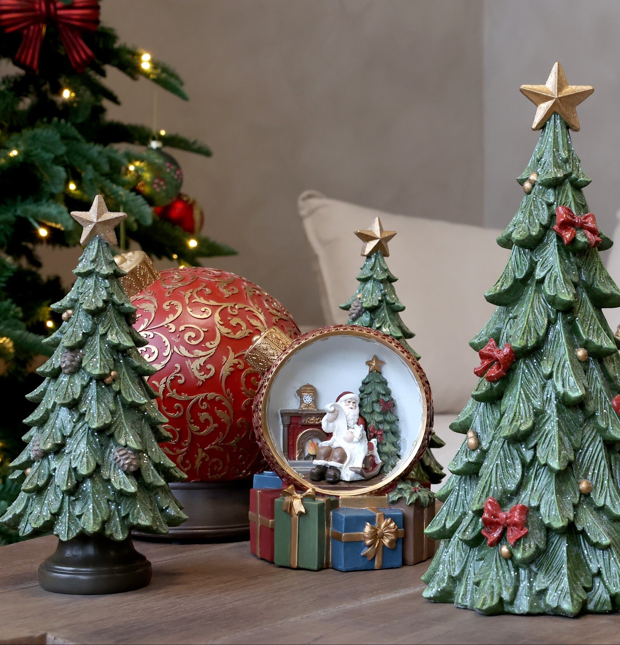 Noël Julgran med Kottar Grön 24 cm Chic Antique Övrig prydnad/dekoration för inredning innemiljö