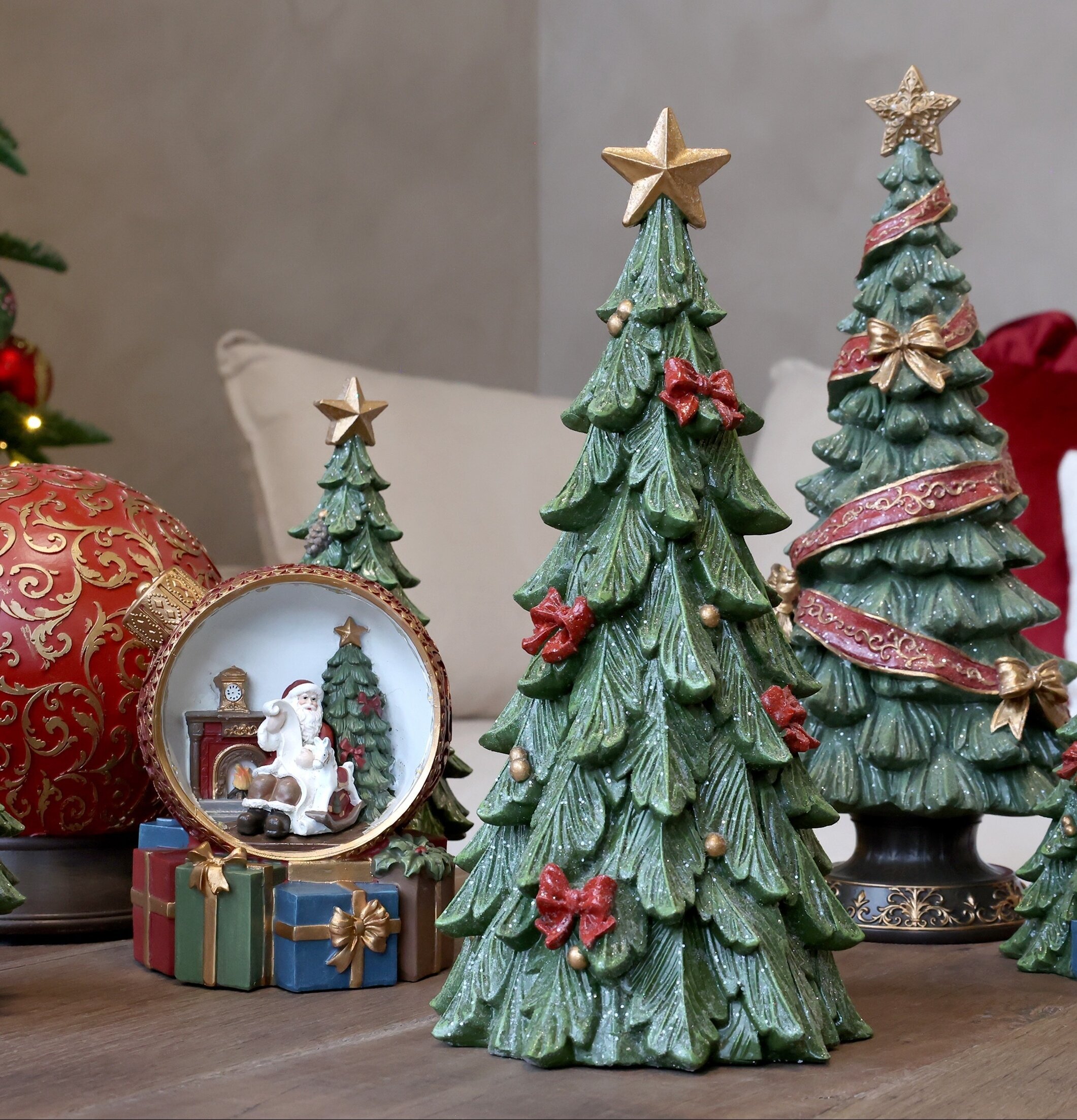 Noël Julgran med Rosetter Grön 32 cm Chic Antique Övrig prydnad/dekoration för inredning innemiljö