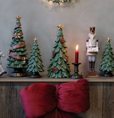 Noël Julgran med Rosetter Grön 32 cm Chic Antique Övrig prydnad/dekoration för inredning innemiljö