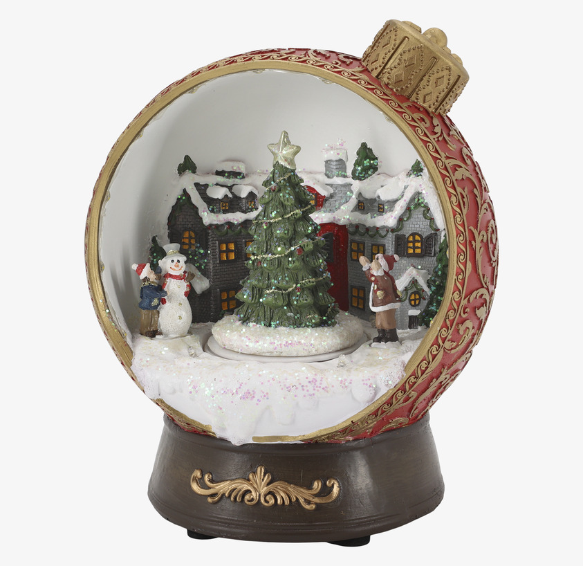 Noël Speldosa Julkula Vinterby LED Cherry 23 cm Chic Antique Övrig prydnad/dekoration för inredning innemiljö