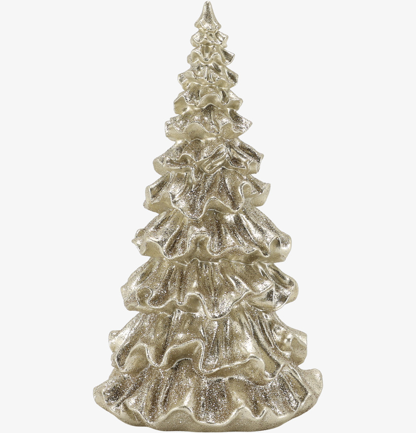 Julgran med Glitter Champagne 20,5 cm Chic Antique Övrig prydnad/dekoration för inredning innemiljö