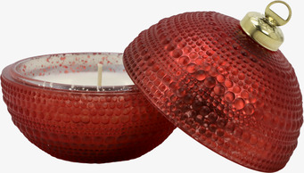 Julkula med Stearinljus Cherry Ø11 cm Chic Antique Ljus Värmeljus