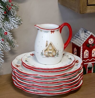 Kanna Chalet de Noël Cherry Chic Antique Kannor Tekannor (ej termos) Cooler tank med kran Glasburkar