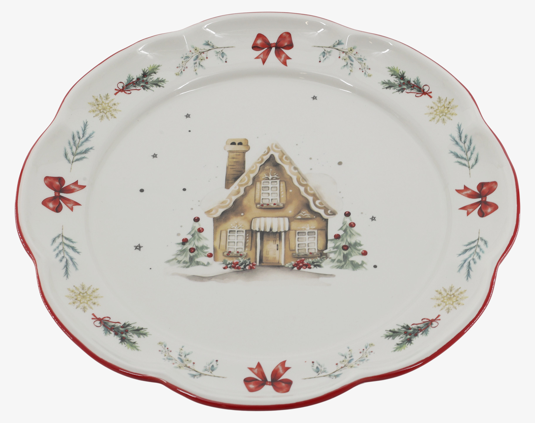 Middagstallrik Chalet de Noël Cherry Ø28 cm Chic Antique Tallrikar Djupa tallrikar (ej skål) Desserttallrikar Assietter